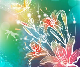 Abstract Flower free vector 03