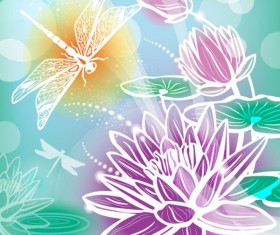 Abstract Flower free vector 04