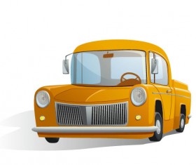 Cute cartoon car 02 free vector
