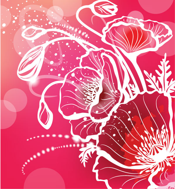 Abstract Flower free vector 06