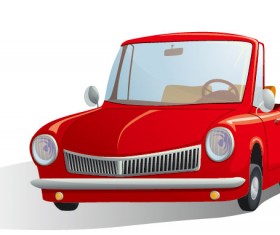 Cute cartoon car 03 free vector