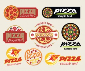 Cartoon pizza design free vector 01