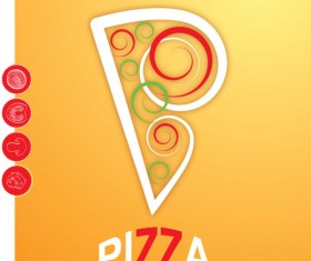 Cartoon pizza design free vector 03