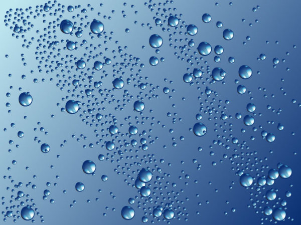 Water droplets background vector 01