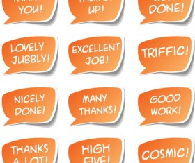 Set Dialog box label free vector