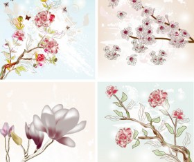 free vector Exquisite with Flowers 01