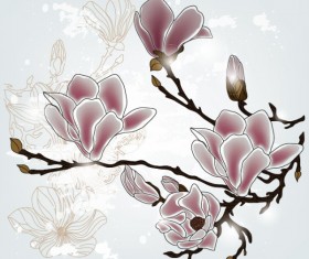 free vector Exquisite with Flowers 02