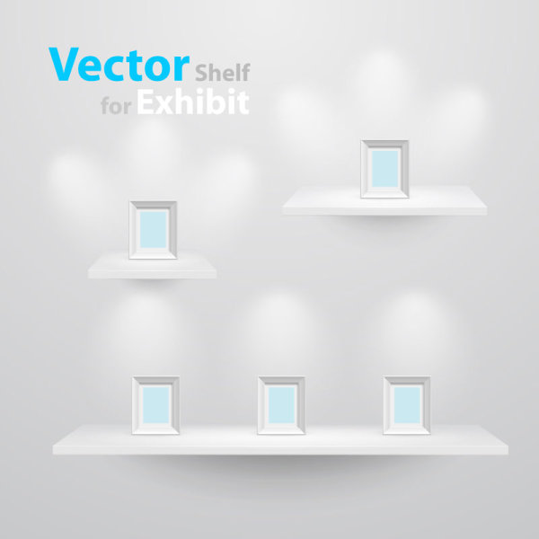 Goods Showcase Exhibition booth free vector 01