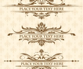 European style Decorative pattern Lacy vector 01
