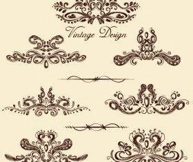 European style Decorative pattern Lacy vector 03