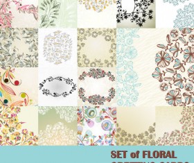 free vector with Flowers Lacy background 01