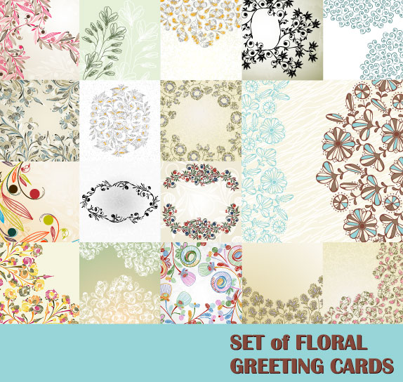 free vector with Flowers Lacy background 01