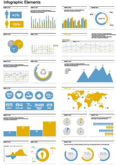 Business Information Data chart vector 01