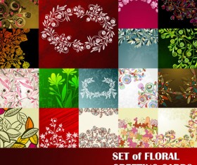 free vector with Flowers Lacy background 02