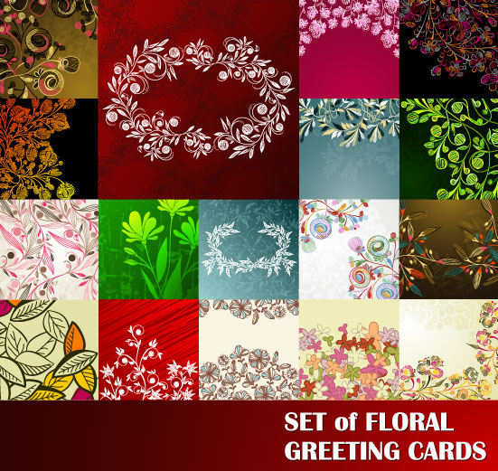 free vector with Flowers Lacy background 02