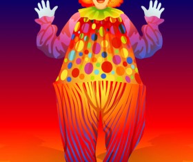 free vector cute clown Illustration 02