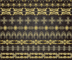 free vector Golden Lacy Pattern 01