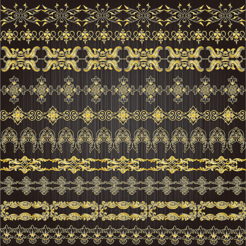 free vector Golden Lacy Pattern 01