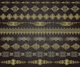 free vector Golden Lacy Pattern 02