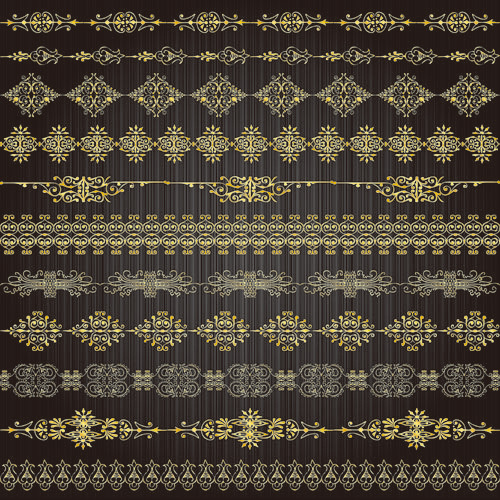 free vector Golden Lacy Pattern 02