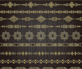 free vector Golden Lacy Pattern 03