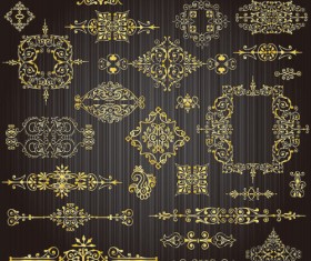 free vector Golden Lacy Pattern 04