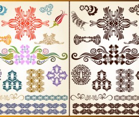 color Decorative pattern free vector 04