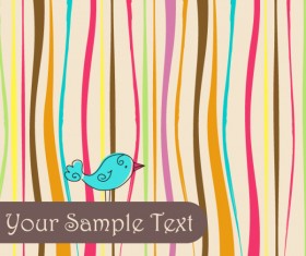cute Birds background vector 02