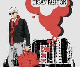 Fashion People Illustration free vector 03