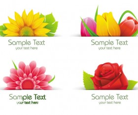 Exquisite with Flowers free vector 03