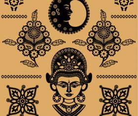 Egypt Style Pattern free vector 01