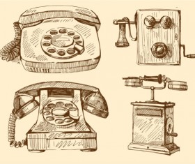 free vector vintage Telephone