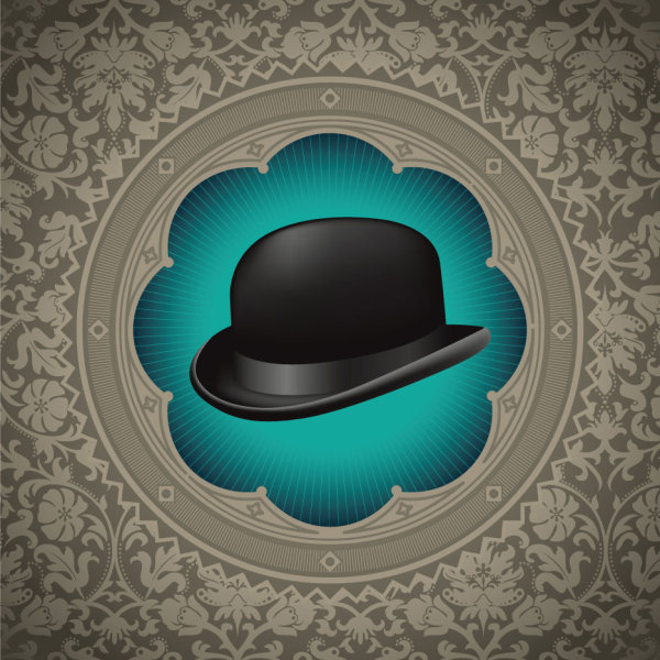 Hat background free vector 02