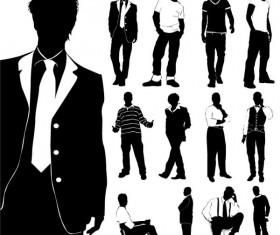 Fashion Men Silhouettes vector