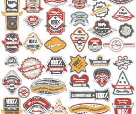 Classic Label stickers 01 free vector