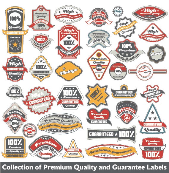Classic Label stickers 01 free vector