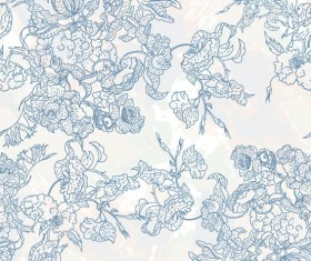 line of draft Flower background vector 02