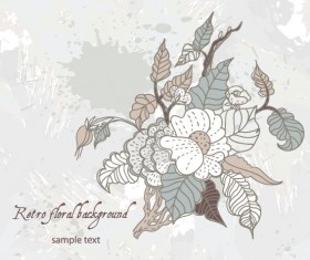 line of draft Flower background vector 04