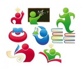 People color  Silhouettes vector 02