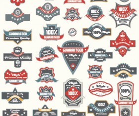Classic Label stickers 03 free vector