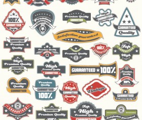 Classic Label stickers 04 free vector