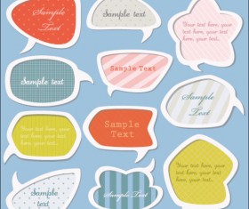 cartoon Cute Labels vector 03