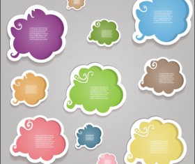 cartoon Cute Labels vector 05