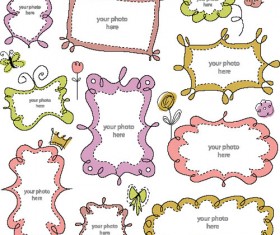 free vector cartoon Cute  Borders 01