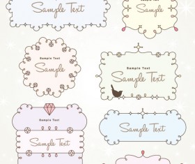 free vector cartoon Cute  Borders 03