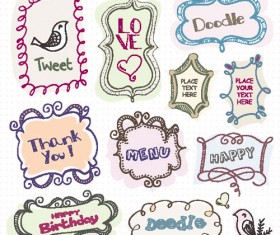 free vector cartoon Cute  Borders 04