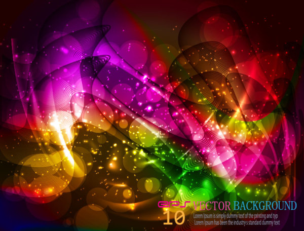 Set Abstract Halation background free vector 05