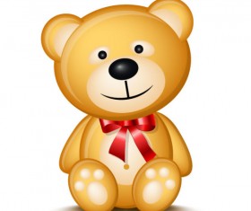 Cute Cartoon Teddy bear vector 01