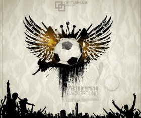 Football theme Poster vector 01