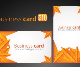 Leaves Business card vector 01